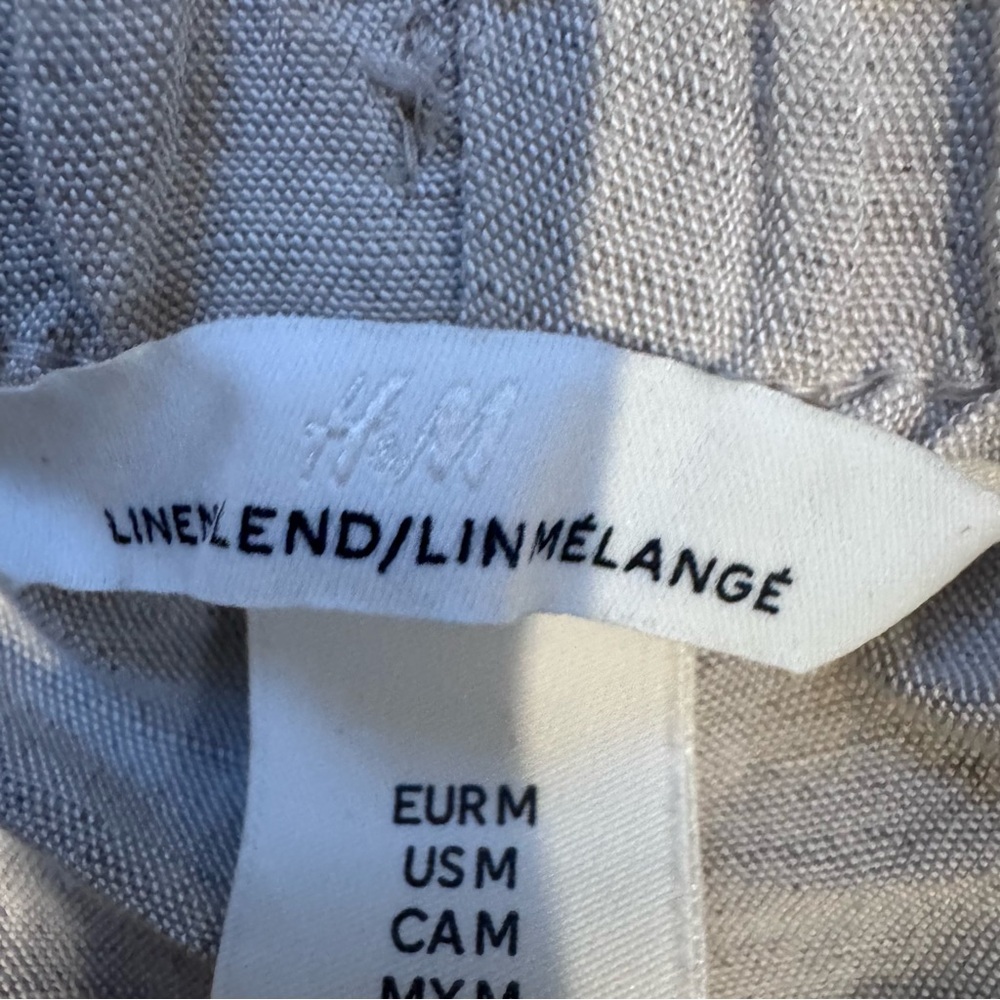 H&M Linen Blend Wide Leg Drawstring Pants - Picture 4 of 4